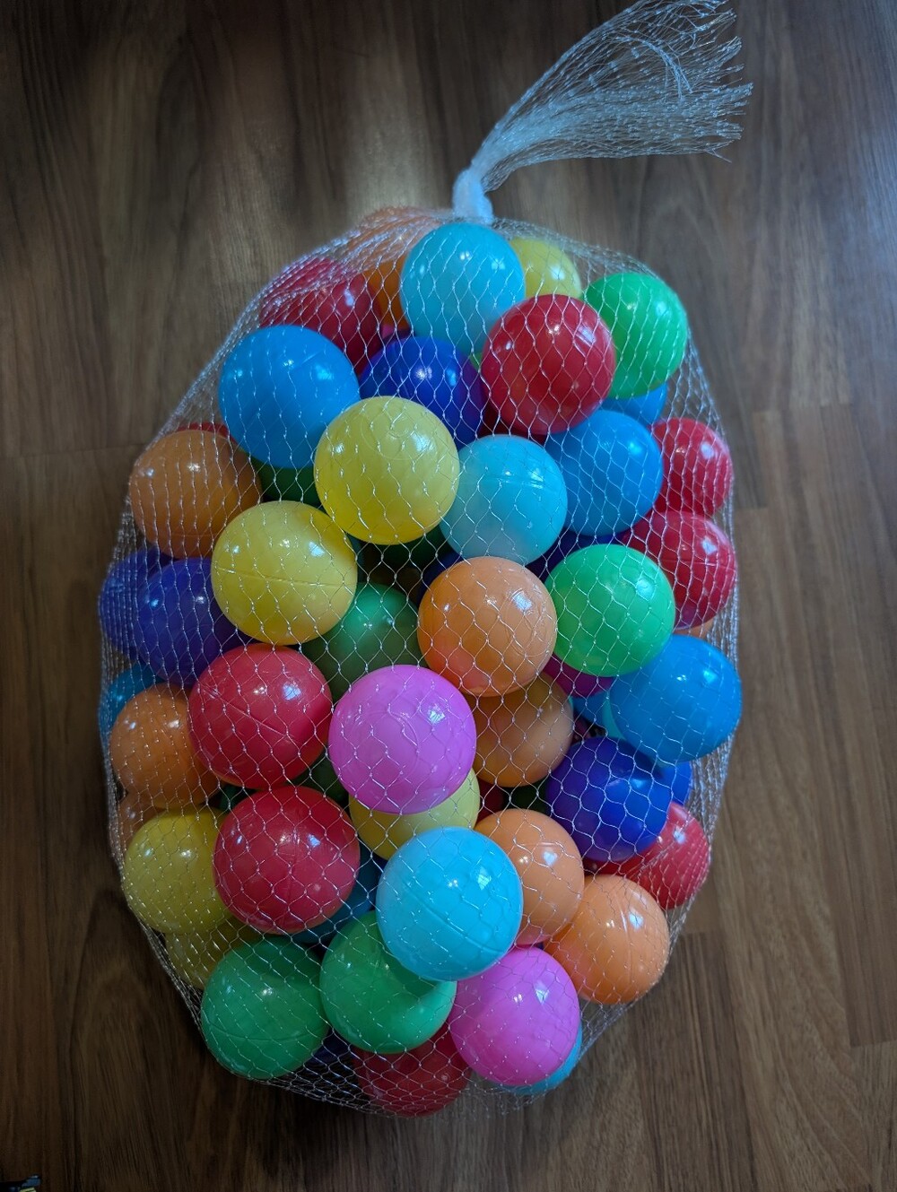 Roughly 100 Multicolor Plastic Ball Pit Balls